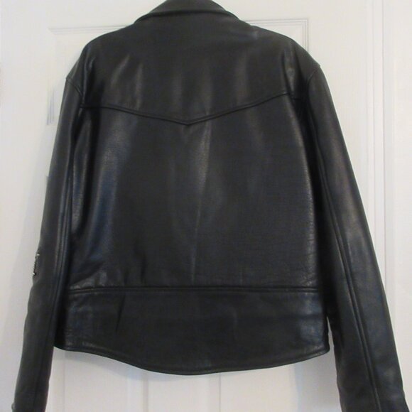 Straight To Hell Defector Black Leather Jacket - Picture 10 of 14